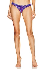CAROLINE CONSTAS Dorit Bikini Bottom in Royal Blue Liberty Floral, view 1, click to view large image.