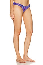CAROLINE CONSTAS Dorit Bikini Bottom in Royal Blue Liberty Floral, view 2, click to view large image.