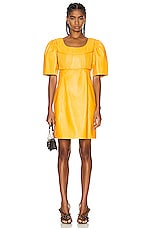 Chloe Classic Napa Leather Dress in Dark Honey, view 1, click to view large image.