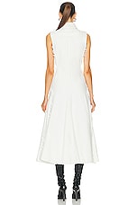 Chloe Button Down Dress in White, view 3, click to view large image.