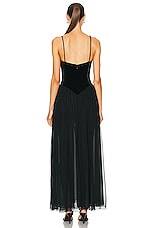 Chloe Velvet Dress in Black, view 3, click to view large image.