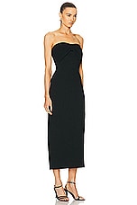 Chloe Strapless Bow Dress in Black, view 2, click to view large image.