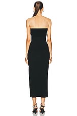 Chloe Strapless Bow Dress in Black, view 3, click to view large image.