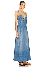 Chloe Denim Dress in Foggy Blue, view 2, click to view large image.