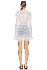 Chloe Knit Long Sleeve Dress in Iconic Milk, view 3, click to view large image.