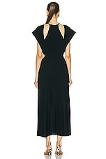 Chloe Long Cut Out Dress in Black, view 3, click to view large image.