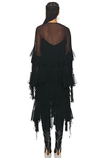 Chloe Silk Mousseline Dress in Black, view 5, click to view large image.