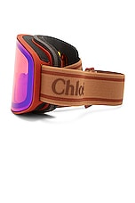 Chloe Cassidy Ski Goggles in Brown & Orange, view 3, click to view large image.