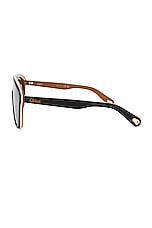 Chloe Jasper Pilot Sunglasses in Brown & Bronze, view 3, click to view large image.