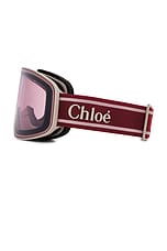 Chloe Cassidy Ski Goggles in Ivory & Pink, view 3, click to view large image.