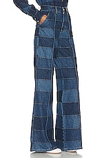 Chloe Wide Leg Jean in Multicolor Blue 1, view 2, click to view large image.