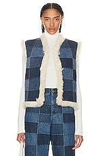 Chloe Reversible Vest in Iconic Milk, view 1, click to view large image.