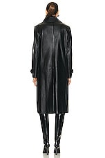 Chloe Leather Coat in Black, view 4, click to view large image.