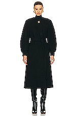 Chloe Long Coat in Black, view 2, click to view large image.