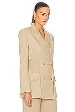 Chloe Cinched Blazer in Pearl Beige, view 2, click to view large image.