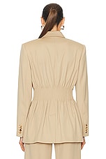 Chloe Cinched Blazer in Pearl Beige, view 3, click to view large image.