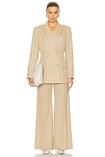 Chloe Cinched Blazer in Pearl Beige, view 4, click to view large image.