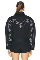 Chloe Embroidered Jacket in Black, view 3, click to view large image.