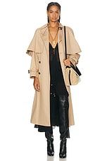 Chloe Trench Coat in Worn Brown, view 1, click to view large image.