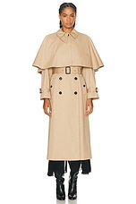 Chloe Trench Coat in Worn Brown, view 2, click to view large image.