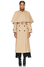 Chloe Trench Coat in Worn Brown, view 3, click to view large image.