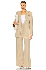 Chloe Cinched Pant in Pearl Beige, view 4, click to view large image.