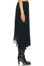 Chloe Silk Georgette Skirt Pant in Black, view 3, click to view large image.