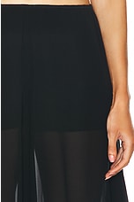 Chloe Silk Georgette Skirt Pant in Black, view 6, click to view large image.