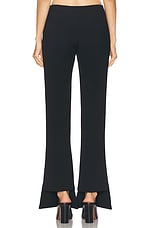 Chloe Wool Crepe Slim Trouser in Black, view 4, click to view large image.