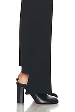 Chloe Wool Crepe Slim Trouser in Black, view 6, click to view large image.