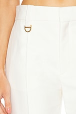 Chloe Cotton Straight Trouser in Coconut Milk, view 6, click to view large image.