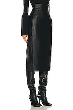 Chloe Midi Skirt in Black, view 2, click to view large image.