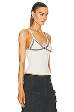 Chloe Knit Sleeveless Top in Iconic Milk, view 2, click to view large image.