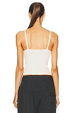 Chloe Knit Sleeveless Top in Iconic Milk, view 3, click to view large image.