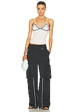 Chloe Knit Sleeveless Top in Iconic Milk, view 4, click to view large image.