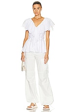 Chloe Blouse in White, view 4, click to view large image.