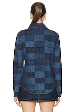 Chloe Denim Shirt in Multicolor Blue 1, view 3, click to view large image.
