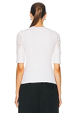 Chloe Compact Knit Top in Iconic Milk, view 3, click to view large image.