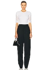 Chloe Compact Knit Top in Iconic Milk, view 4, click to view large image.