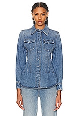 Chloe Denim Shirt in Foggy Blue, view 1, click to view large image.
