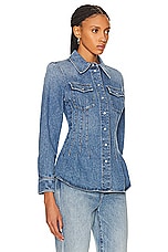Chloe Denim Shirt in Foggy Blue, view 2, click to view large image.