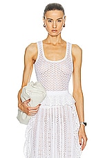Chloe Knit Tank Top in Iconic Milk, view 1, click to view large image.