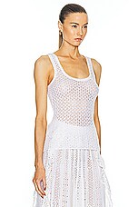 Chloe Knit Tank Top in Iconic Milk, view 2, click to view large image.
