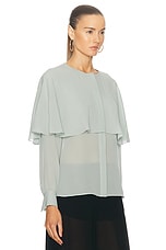 Chloe Cape Top in Desert Green, view 2, click to view large image.