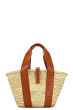 Chloe Sense Basket Tote Bag in Caramel, view 1, click to view large image.