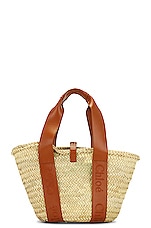 Chloe Sense Basket Tote Bag in Caramel, view 3, click to view large image.