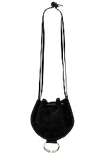 Chloe Round Pouch Bag in Black, view 3, click to view large image.