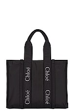 Chloe Woody Large Tote Bag in Black | FWRD