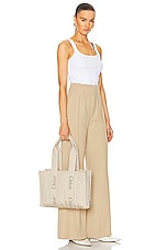 Chloe Woody Medium Tote Bag in Dusty Ivory, view 2, click to view large image.