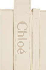 Chloe Woody Medium Tote Bag in Dusty Ivory, view 7, click to view large image.